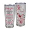 Personalized Butterfly Tumbler for Goddaughter -Custom Graduation & Birthday Gift