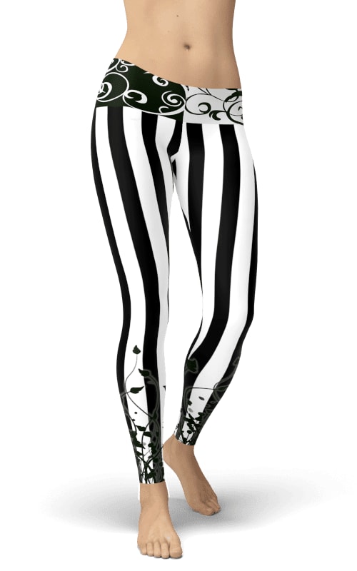 stylish-black-white-stripe-printed-leggings-for-women-trendy-fashion-essentials-2_s5goid Stylish Black & White Stripe Printed Leggings for Women - Trendy Fashion Essentials