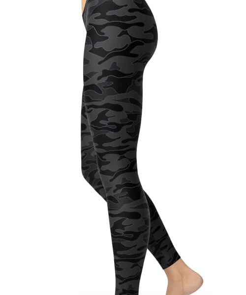 Stylish Dark Camouflage Leggings for Women  Trendy Printed Activewear