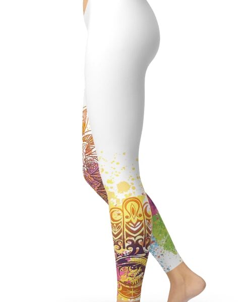 Stylish White Mandala Printed Leggings for Comfortable and Trendy Fit