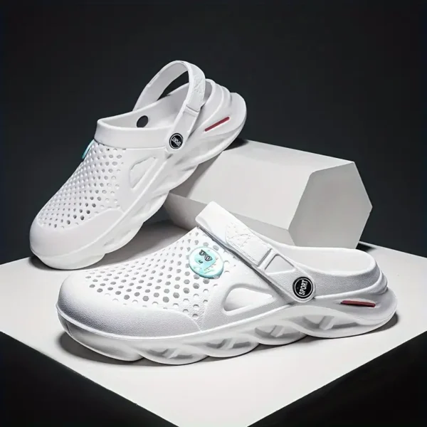 Hollow Out Clogs, Comfy Non Slip Rubber Sole Breathable Clogs Shoes 1 Hollow Out Clogs, Comfy Non Slip Rubber Sole Breathable Clogs Shoes