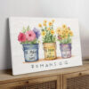 Be Joyful in Hope Patient in Affliction Faithful in Prayer, Flower Pots, Wall Art Canvas & Poster