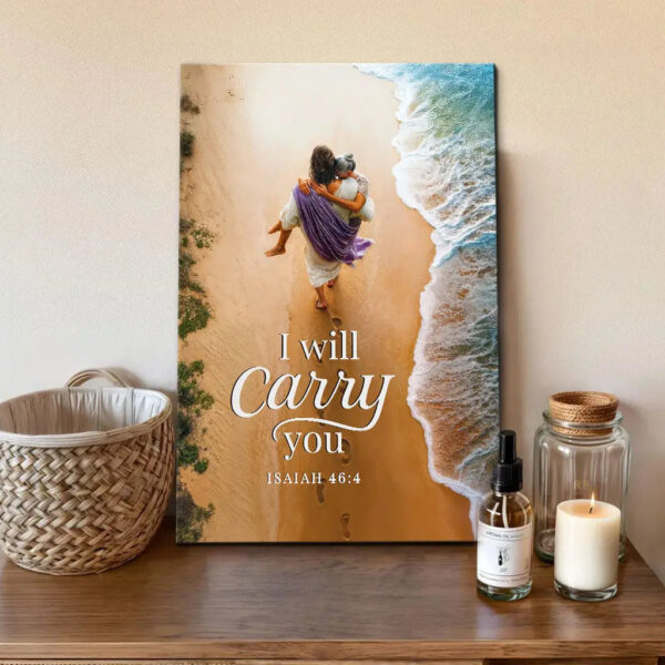 i-will-carry-you-jesus-carrying-a-woman-isaiah-464-christian-canvas-wall-art_fbsrun I Will Carry You – Jesus Carrying a Woman – Isaiah 464 Christian Canvas Wall Art