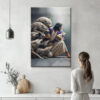Jesus Protects The Lamb From Wolves Wall Art Canvas & Poster