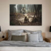Jesus Running After a Lost Lamb, Jesus and Lamb Picture, Wall Art Canvas & Poster
