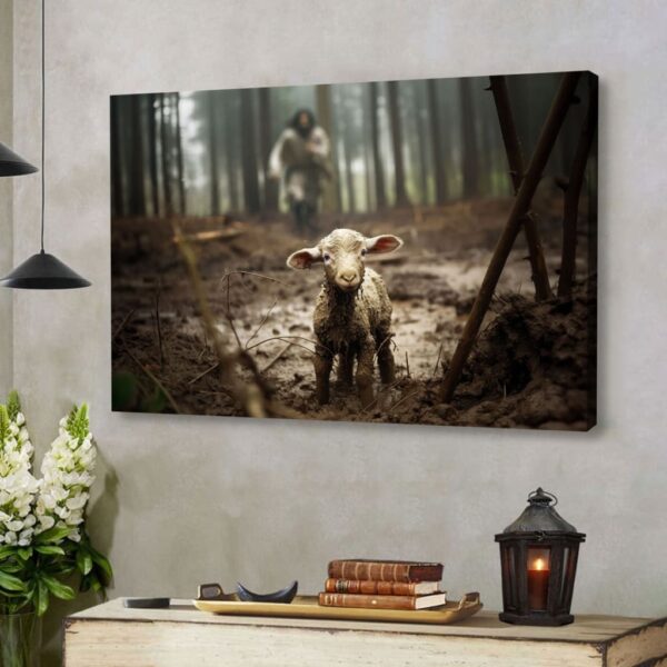 jesus-running-after-a-lost-lamb-jesus-and-lamb-picture-wall-art-canvas-poster_x1wmqq Jesus Running After a Lost Lamb, Jesus and Lamb Picture, Wall Art Canvas & Poster