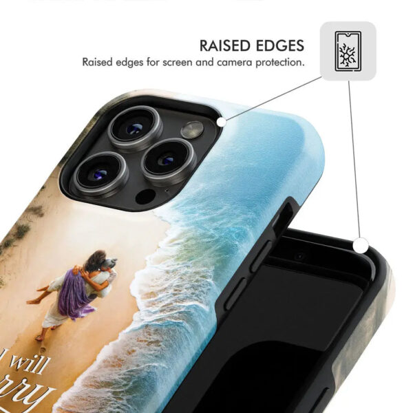 (Old Woman) I Will Carry You – Jesus Carrying Elderly Woman  Isaiah 464 Christian Phone Case