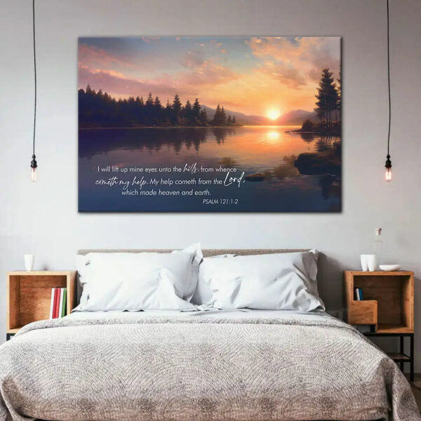 Psalm 1211-2 My Help Cometh From The Lord Wall Art Canvas & Poster