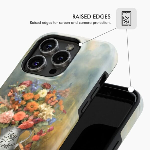 The Joy Of The Lord Is Your Strength Nehemiah 810, Flower, Butterfly, Phone Case