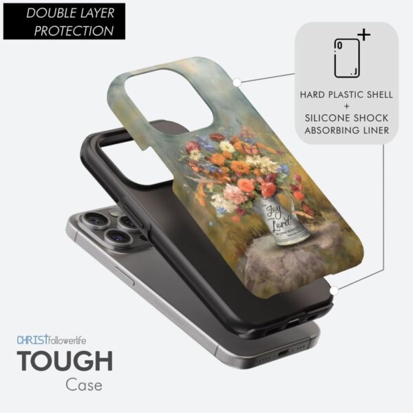 The Joy Of The Lord Is Your Strength Nehemiah 810, Flower, Butterfly, Phone Case