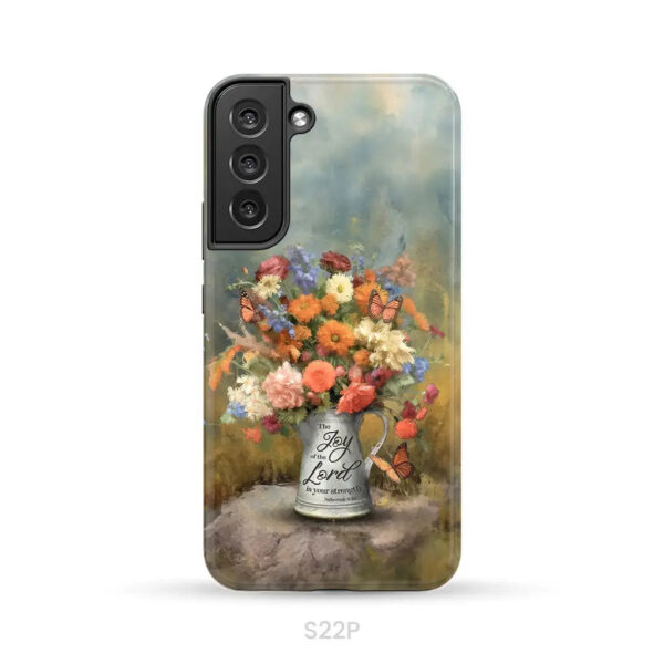 The Joy Of The Lord Is Your Strength Nehemiah 810, Flower, Butterfly, Phone Case